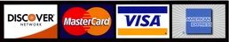 Discove, Mastercard, Visa, American Express